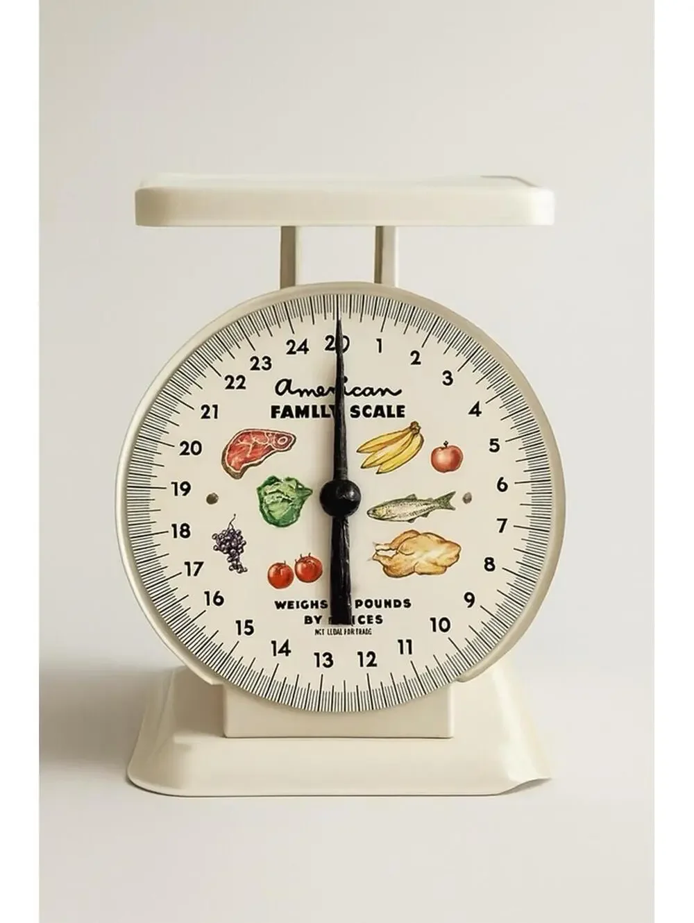 Vintage American Family Kitchen Scale with Food Illustrations